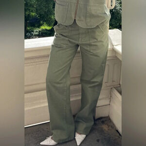 Djerf Avenue Go To Pants Green Size Small